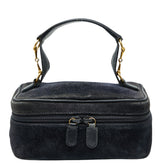 グッチ ホースビット バニティバッグ ポーチ 032.1705.0141 ネイビー スウェード レザー レディース GUCCI 【中古】