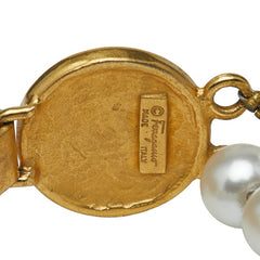 サルヴァトーレフェラガモ ブレスレット 2連 ゴールド メッキ フェイクパール レディース Salvatore Ferragamo 【中古】