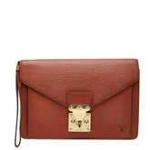 ルイ ヴィトン エピ ポシェット セリエ ドラゴンヌ セカンドバッグ M52613 ケニアブラウン レザー メンズ LOUIS VUITTON 【中古】