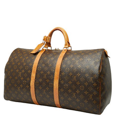 ルイ ヴィトン モノグラム キーポル55 ボストンバッグ トラベルバッグ M41424 ブラウン PVC レザー レディース LOUIS VUITTON 【中古】