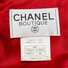 シャネル ココマークボタン ジャケット ダブル サイズ:38 P08267V05008 レッド カシミヤ レディース CHANEL 【中古】