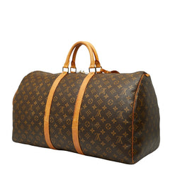 ルイ ヴィトン モノグラム キーポル55 ボストンバッグ トラベルバッグ M41424 ブラウン PVC レザー レディース LOUIS VUITTON 【中古】