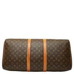 ルイ ヴィトン モノグラム キーポル55 ボストンバッグ トラベルバッグ M41424 ブラウン PVC レザー レディース LOUIS VUITTON 【中古】