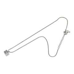 ディオール CDロゴ キューブ ネックレス シルバー メタル レディース Dior 【中古】