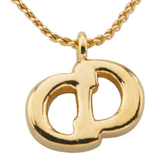 ディオール CDロゴ ラインストーン ネックレス ゴールド メッキ レディース Dior 【中古】