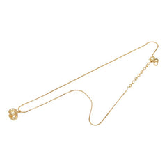 ディオール CDロゴ ラインストーン ネックレス ゴールド メッキ レディース Dior 【中古】