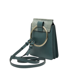 クロエ フェイ スモール 斜め掛け ショルダーバッグ ライトブルー スウェード レザー レディース Chloe 【中古】