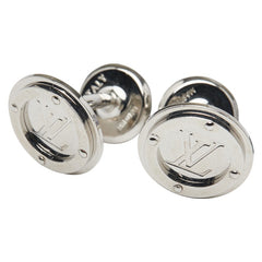 ルイ ヴィトン カフリンク LV サークル カフス カフリンクス M68100 シルバー メタル メンズ LOUIS VUITTON 【中古】