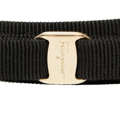 サルヴァトーレフェラガモ ヴァラリボン カチューシャ ブラック ナイロン レディース Salvatore Ferragamo 【中古】