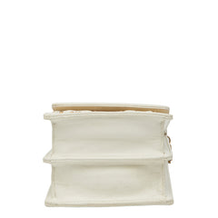 ディオール ディオラマ スタッズ チェーン ショルダーバッグ ホワイト アイボリー ゴールド レザー レディース Dior 【中古】