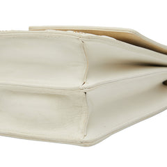 ディオール ディオラマ スタッズ チェーン ショルダーバッグ ホワイト アイボリー ゴールド レザー レディース Dior 【中古】