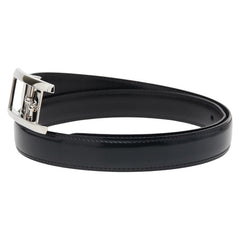 カルティエ ベルト ブラック シルバー レザー メタル メンズ CARTIER 【中古】