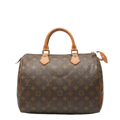 ルイ ヴィトン モノグラム スピーディ30 ハンドバッグ M41526 ブラウン PVC レザー レディース LOUIS VUITTON 【中古】