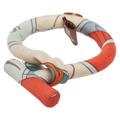 エルメス プティ アッシュ ブリッド ドゥ ソワ ブレスレット ベージュ レッド マルチカラー シルク レディース HERMES 【中古】