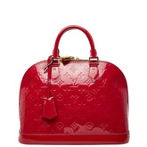 ルイ ヴィトン モノグラム ヴェルニ アルマPM ハンドバッグ M91770 ローズアンディアン ピンク パテントレザー レディース LOUIS VUITTON 【中古】