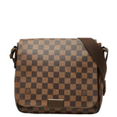ルイ ヴィトン ダミエ ディストリクトPM ショルダーバッグ メッセンジャーバッグ N41213 ブラウン PVC レザー レディース LOUIS VUITTON 【中古】