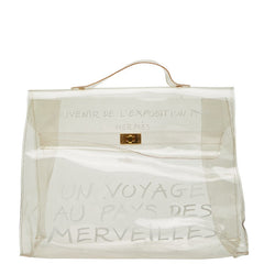 エルメス ビニールケリー 不思議の国 エルメスへの旅 ハンドバッグ クリア ビニール レディース HERMES 【中古】