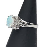 Pt900 プラチナ オパール0.80ct ダイヤ0.07ct リング 指輪 レディース 12号 【中古】