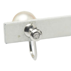Pt900 プラチナ アコヤパール7.6~7.7mm イヤリング レディース 【中古】