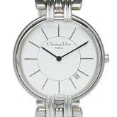 ディオール バギラ 腕時計 D65-100 クオーツ ホワイト文字盤 ステンレススチール レディース Dior 【中古】