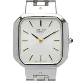 セイコー クレドール 腕時計 クオーツ ホワイト文字盤 ステンレススチール レディース SEIKO 【中古】