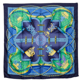 エルメス カレ90 GRANDE TENUE 馬の礼装 スカーフ ブルー マルチカラー レディース HERMES 【中古】