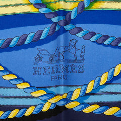 エルメス カレ90 GRANDE TENUE 馬の礼装 スカーフ ブルー マルチカラー レディース HERMES 【中古】