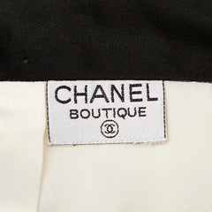 シャネル リボン キャミソール ベージュ ブラック レディース CHANEL 【中古】