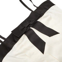 シャネル リボン キャミソール ベージュ ブラック レディース CHANEL 【中古】