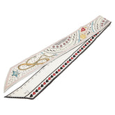 クリスチャンディオール ミッツァ La Roue de la Fortune 運命の輪 スカーフ ホワイト マルチカラー レディース Christian Dior 【中古】