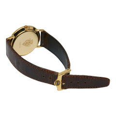 グッチ 腕時計 3000.2.M クオーツ ゴールド文字盤 ステンレススチール レザー メンズ GUCCI 【中古】