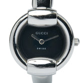 グッチ 腕時計 バングルウォッチ 1400L クオーツ ブラック文字盤 ステンレススチール レディース GUCCI 【中古】