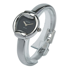 グッチ 腕時計 バングルウォッチ 1400L クオーツ ブラック文字盤 ステンレススチール レディース GUCCI 【中古】