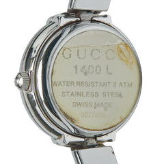 グッチ 腕時計 バングルウォッチ 1400L クオーツ ブラック文字盤 ステンレススチール レディース GUCCI 【中古】