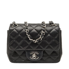 シャネル マトラッセ17 ココマーク チェーン ショルダーバッグ ブラック ラムスキン レディース CHANEL 【中古】