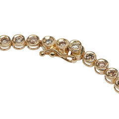 K18YG イエローゴールド ダイヤ1.00ct テニスチェーン ブレスレット レディース 【中古】