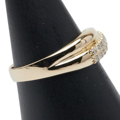 K18YG イエローゴールド ダイヤ0.31ct リング 指輪 レディース 16号 【中古】