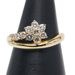 K18YG イエローゴールド ダイヤ0.50ct リング 指輪 レディース 11.5号 【中古】