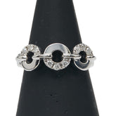 K18WG ホワイトゴールド ダイヤ0.14ct リング 指輪 レディース 10.5号 【中古】