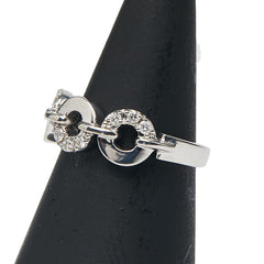 K18WG ホワイトゴールド ダイヤ0.14ct リング 指輪 レディース 10.5号 【中古】