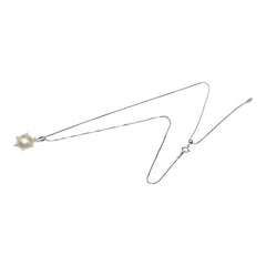 タサキ K18WG ホワイトゴールド マベパール約13.5mm ダイヤ0.08ct ペンダントネックレス レディース TASAKI 【中古】