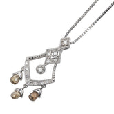 K18WG ホワイトゴールド ダイヤ0.77ct ネックレス レディース 【中古】