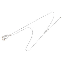 K18WG ホワイトゴールド ダイヤ0.77ct ネックレス レディース 【中古】