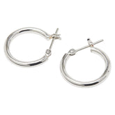 Pt900 プラチナ フープ ピアス レディース 【中古】