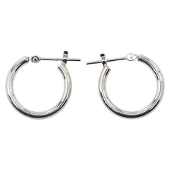 Pt900 プラチナ フープ ピアス レディース 【中古】