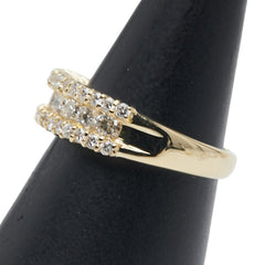 K18YG イエローゴールド ダイヤ1.00ct リング 指輪 レディース 12号 【中古】