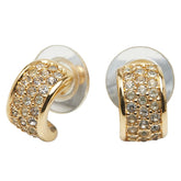 ディオール ラインストーン ピアス ゴールド メッキ レディース Dior 【中古】