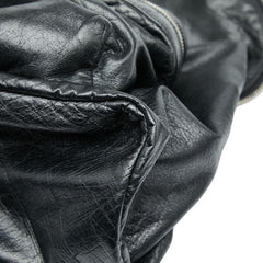 サンローラン フォルダブル シティ リュック バックパック 534974 ブラック レザー レディース SAINT LAURENT 【中古】