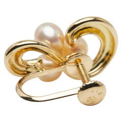 タサキ K18YG イエローゴールド アコヤパール4~4.5mm ネジ式 イヤリング レディース TASAKI 【中古】