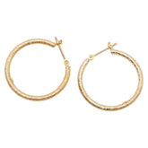 K18YG イエローゴールド フープ ピアス レディース 【中古】